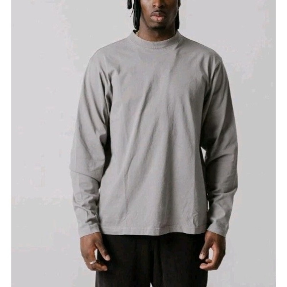 Yeezy Gap Long Sleeve Oversized T-Shirt Gray Unreleased Season YZY Mens Sz XL